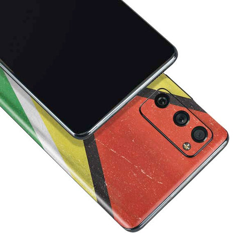Guyana Flag Distressed Galaxy S20 Fan Edition Skin
